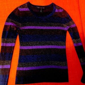 Marc by Marc Jacobs Striped Metallic Sparkly Sweater